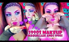 1990s Makeup For Halloween 2013 - noche de brujas 2013 tutorial #1