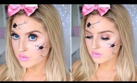 Cracked Broken Doll Tutorial ♡ Pretty & Easy Halloween Makeup!