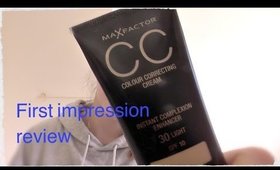 First impression/ review: Maxfactor cc cream
