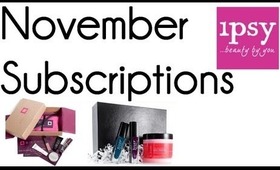 November Subscriptions: Julep Maven, Ipsy/My Glam, and Birchbox