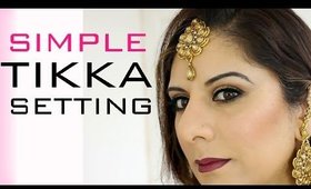 Simple Easy Tikka Setting for short loose hair