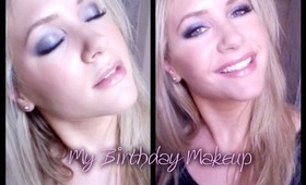My Birthday Makeup - Smokey Sparkly Blue Eyeshadow