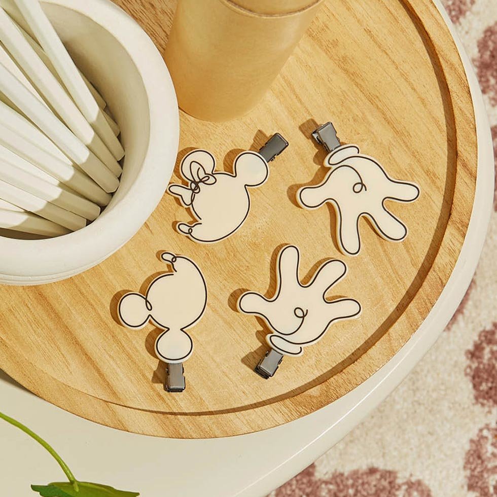 Kitsch x Mickey & Minnie Recycled Plastic Creaseless Clips