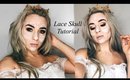 Easy White Lace Skull Halloween Tutorial! AD