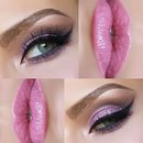 Pink Glitter with lips