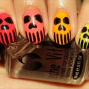 Neon Skull Nails