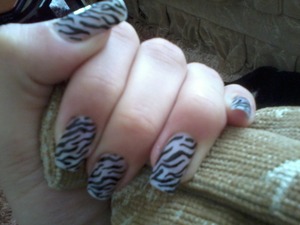 Its my nail art, remember a write tiger. 