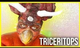 DINOSAUR HALLOWEEN MAKEUP | TRICERATOPS