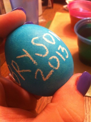 Bryson's (my son) Easter egg💜💚💙
