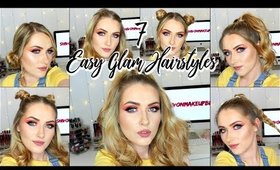 7 EASY GLAM HAIRSTYLES FOR CURLED HAIR | shivonmakeupbiz