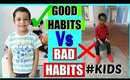 Good Habits vs Bad Habits kids | SuperPrincessjo #kids #sketch #educational
