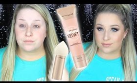 MAYBELLINE DREAM VELVET FOUNDATION + BLENDER REVIEW!!