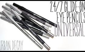 Review & Swatches: URBAN DECAY 24/7 Glide-On Eye Pencils Universals