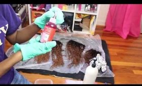 How I Bleach My DYHair777.com Malaysian Deep Curly Hair.