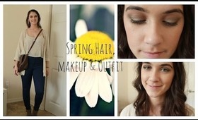 Spring Hair, Makeup & Outfit