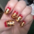 Cheetah and Red Nails
