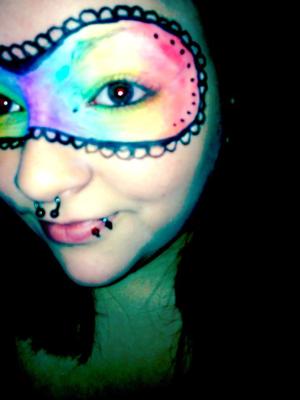 rainbow masquerade mask