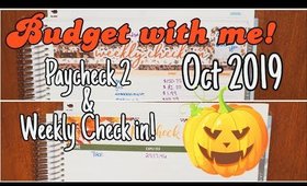 Budget With Me! | Week 2 Check In & Paycheck 2 Setup | October 2019 |  Bay Area Living | Debt Payoff
