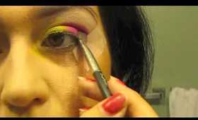 yellow pink look