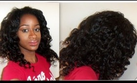 Hollywood Curls using Curling Wand on Peruvian Deep Wave