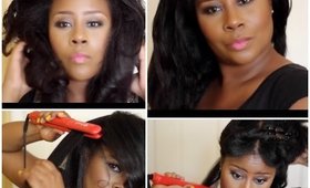 How I straighten my natural Hair/Voluminous Curls using Irresistible Me Flat Irons