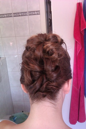 pinned-up hairstyle