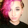 Pink hair with sidecut 