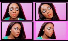 [MAKEUP Tutorial] Cut Crease and Orange Glitter: Peaches and Champagne Aymonegirl
