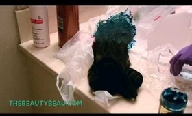 HOW TO | Coloring Ilaria Hair Extensions (Black to Teal Ombre)