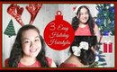 3 Easy Holiday Hairstyles with Christmas Hair Accessories & Giveaway | fashionxfairytale
