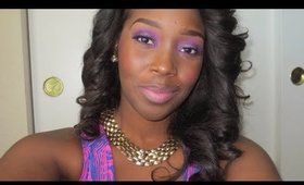 Purple makeup look   Nesha