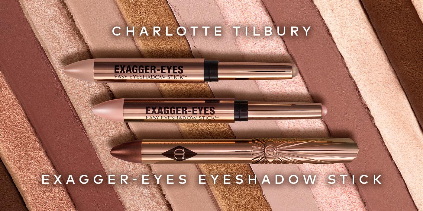 This creamy, long-wearing eye color stick glides on, blends out, and sets for up to 24-hour waterproof, crease-proof, fade-proof wear.* Shop the Charlotte Tilbury Exagger-Eyes Waterproof Eyeshadow Stick at Beautylish.com