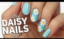 Spring Daisy Nail Art Design