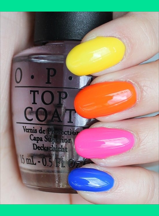 OPI Summer 2014 Little Bits of Neon Nail Polishes: Review and Swatches |  The Happy Sloths: Beauty, Makeup, and Skincare Blog with Reviews and  Swatches