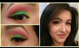 Neon Rainbow Makeup Tutorial (No Bland Makeup)
