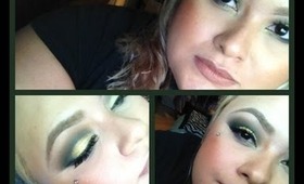 Green Smokey W/ Gold glitter