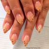 Natural Nude With Gold Outline Tips
