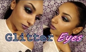 How to: Easy Blue & Purple Glitter Makeup Look