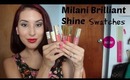 Milani Brilliant Shine Lip Gloss Swatches + Review!