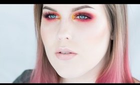 Red, Orange and Yellow Painting Inspired Makeup Tutorial/Create with Me  Ɩ Rebecca Shores