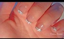 Silver Glitter French Manicure Nail Tutorial