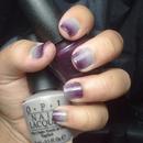 Grey and Purple Ombré Nails