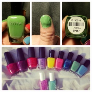Zoya " Josie " Zp667 
I really like it ! pretty summer color !<3 sorry for the mess :p 