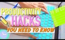 PRODUCTIVITY HACKS YOU NEED TO KNOW!!!! | 5 WAYS TO GET THINGS DONE!!!