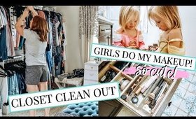 CLOSET AND MAKEUP DECLUTTER!! TIPS ON GETTING RID OF THINGS! | Kendra Atkins