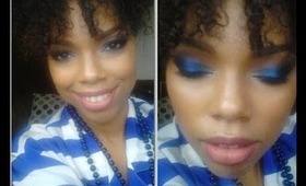 BLUE SMOKEY EYE TUTORIAL || CURLSNLIPSTICK❤