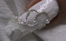 Bridal nail art - how to do pearl nail design laces nail polish color cute tutorial short/long nails