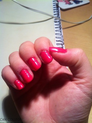 Nice pink nail polish i bought :)