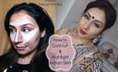 How to contour highlight indian skin blemish acne skin || Makeup With Raji