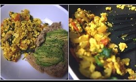 BREAKFAST IDEA | DELICUOUS EGGY TOFU SCRAMBLE! | LoveFromDanica